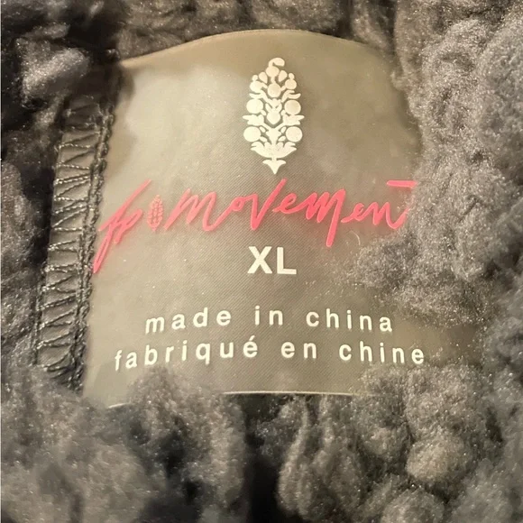 Free People Hit The Slopes Silver Sequin Jacket Fleece Lining Zip Pockets Xl - Picture 6 of 9